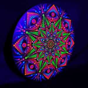 'Fantasy Eyes' One-Of-A-Kind UV Dot-Painting (30cm Circular)