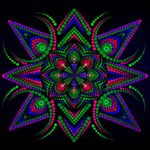 ‘Organic Portal’ One-Of-A-Kind UV Dot-Painting (25cm x 30cm canvas)