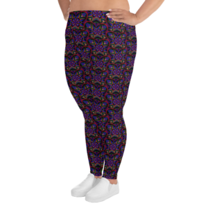 ‘Portals Of Angels Mix’ All-Over Print Plus Size Leggings